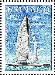 Monaco Mi.Nr. 1709 Transatlantische Segelregatta, Katamaran (4,00)