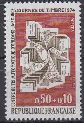 Frankreich MiNr. 1865 Tag der Briefmarke, Briefsortierungsanlage (0,50+0,10)