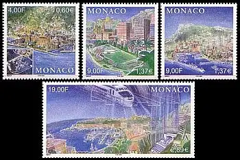 Monaco Mi.Nr. 2471-74 50 Jahre Regentschaft Rainer III. (4 Werte)