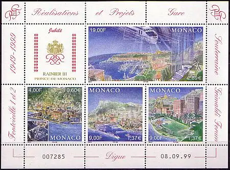 Monaco Mi.Nr. Block 79 50 Jahre Regentschaft Rainer III.