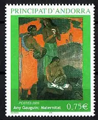 Andorra frz. Mi.Nr. 608 Mutterschaft, Gemälde von Paul Gauguin (0,75)