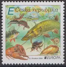 Tschechien MiNr. 1259 Europa 2024, Unterwasserfauna und -flora (E)
