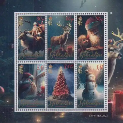 Gibraltar MiNr. Block 160 Weihnachten 2023