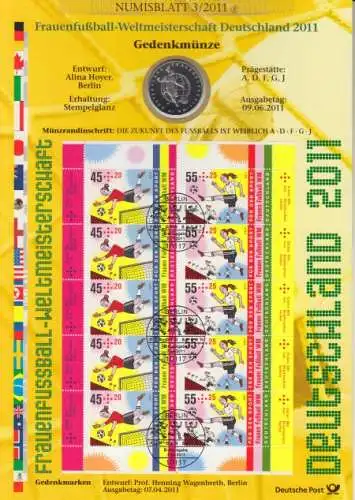 D,Bund, Fußball-WM der Frauen  (Numisblatt 3/2011)
