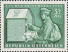 Österreich Mi.Nr. 1200 Tag der Briefmarke 1965, Briefträger (3S+70g)