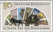 D,Bund Mi.Nr. 1300 50 J.Tag der Briefmarke, Postkutsche und Marken (80)