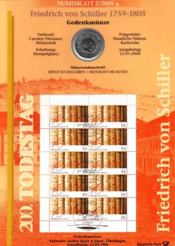 D,Bund, Schillerjahr (Numisblatt 2/2005)