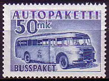 Finnland Mi.Nr. 8 Paketkontrollmarke, Autobus (50)