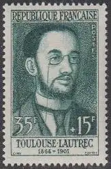 Frankreich MiNr. 1207 Rotes Kreuz, Henri de Toulouse-Lautrec, Maler (35+15)