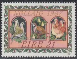 Irland Mi.Nr. 637 Weihnachten, Vögel,  Illustrationen zu Weihnachtslied (21)