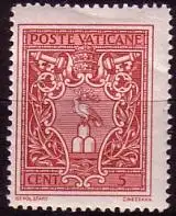 Vatikan Mi.Nr. 84 Freim. Taube, Ölzweig, Papstwappen (5c)