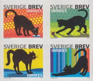 Schweden Mi.Nr. 2735-38 Katzen, skl. (4 Werte)