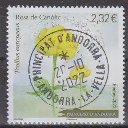 Andorra franz MiNr. 901 Einheimische Flora, Trollblume