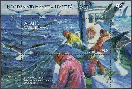 Aland Mi.Nr. Block 12 NORDEN: Leben am Meer, Fischer 
