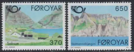 Färöer Mi.Nr. 219-20 NORDEN, Tourismus, Streymoy (2 Werte)