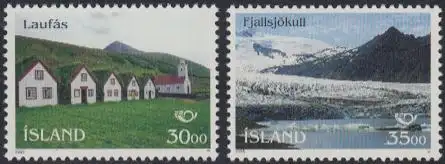 Island Mi.Nr. 824-25 NORDEN, Tourismus (2 Werte)