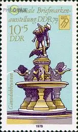 D,DDR Mi.Nr. 2441 Briefmarkenausst. DDR ´79, Gänsediebbrunnen Dresden (10+5)