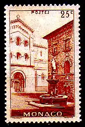 Monaco Mi.Nr. 165 Freim. St. Nikolaus Platz und Brunnen (25 c)