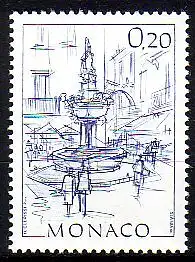 Monaco Mi.Nr. 1637 Freim. Ansichten, Place Saint-Nicolas (0,20)