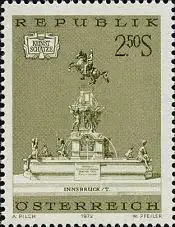 Österreich Mi.Nr. 1384 Kunstschätze, Leopoldsbrunnen Innsbruck (2,50)