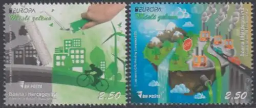 Bosnien-Herz. MiNr. 687-88 Europa 16, Umweltbewusst leben (2 Werte)