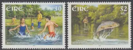 Irland Mi.Nr. 1337-38 Europa 01, Lebensspender Wasser (2 Werte)