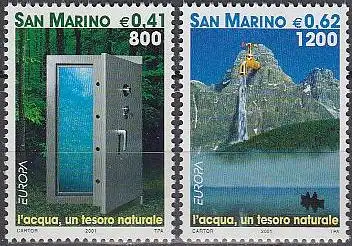 San Marino Mi.Nr. 1950-51 Europa, Lebensspender Wasser (2 Werte)
