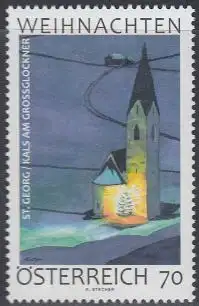 Österreich Mi.Nr. 3037 Weihnachten, St. Georgs Kirche, Kals Großglockner (70)