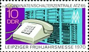 D,DDR Mi.Nr. 1551 Leipziger Frühjahrsmesse 70, Schaltzentrale + Telefon (10)