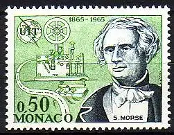 Monaco Mi.Nr. 804 ITU, Samuel Morse, Morseapparat (0,50)