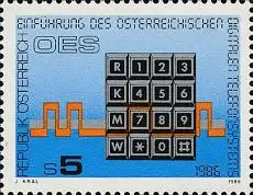 Österreich Mi.Nr. 1838 Digitales Telefonsystem, Tastatur (5)