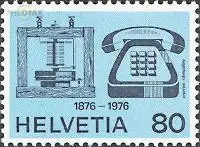 Schweiz Mi.Nr. 1072 Jahresereignisse, 100 Jahre Telefon (80)