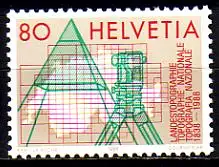 Schweiz Mi.Nr. 1378 Jahresereignisse, 150 J. Bundesamt f. Landestopographie (80)