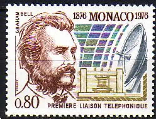 Monaco Mi.Nr. 1221 100 Jahre Telefon, A. Bell (0,80)