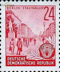 D,DDR Mi.Nr. 371 Freim. Ausg. Fünfjahresplan, Odr., Stalinallee (24)