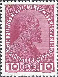 Liechtenstein Mi.Nr. 6 Freim. Fürst Johann II. (10)