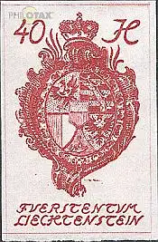 Liechtenstein Mi.Nr. 23 Freim. Landeswappen, geschn. (40)