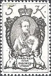 Liechtenstein Mi.Nr. 37 Freim. Fürst Johann I. (5 Kr.)