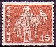 Schweiz Mi.Nr. 698x Freim. Säumer mit Maultier (15)