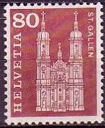 Schweiz Mi.Nr. 708x Freim. Kathedrale St. Gallen (80)