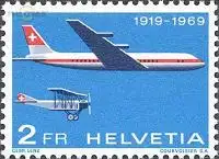 Schweiz Mi.Nr. 899 Jahresereignisse, 50 J. Luftpostverkehr in der Schweiz (2Fr)