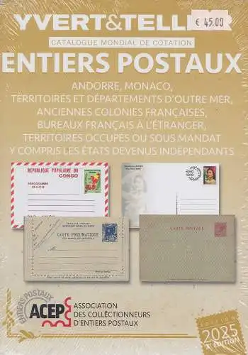Yvert & Tellier ENTIERS POSTAUX 2025 Ganzsachen-Katalog Frankreich 2025 (franz.)