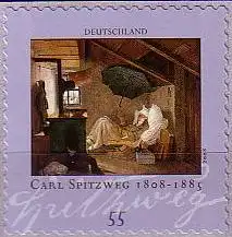 D,Bund Mi.Nr. 2648 Carl Spitzweg, Gemälde Der arme Poet, selbstklebend (55)
