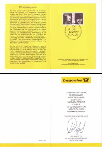 D,Bund Mi.Nr. 2831 750 Jahre Knappschaft, Foto "Das Früh " (145)