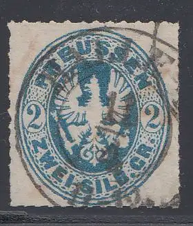 Preußen, Mi.Nr. 17b, Preußischer Adler im Oval, gestempelt, geprüft