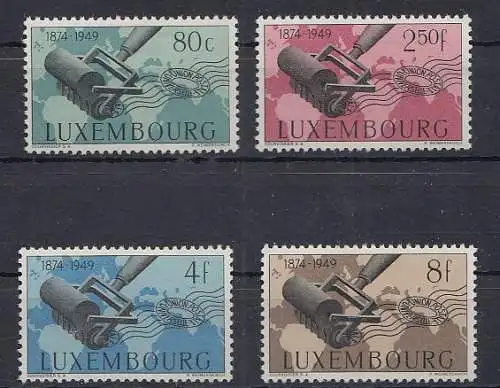 Luxemburg Mi.Nr. 460-463, 75 Jahre Weltpostverein (UPU)