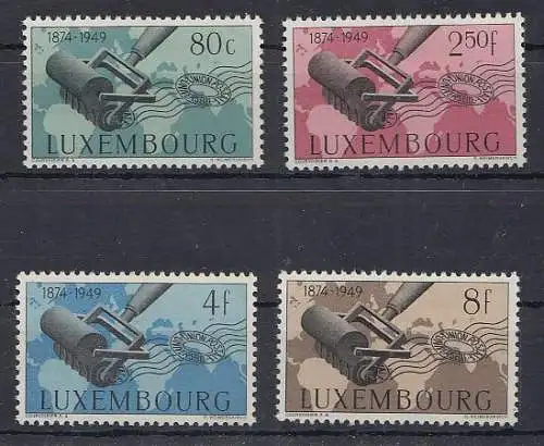 Luxemburg Mi.Nr. 460-463, 75 Jahre Weltpostverein (UPU)