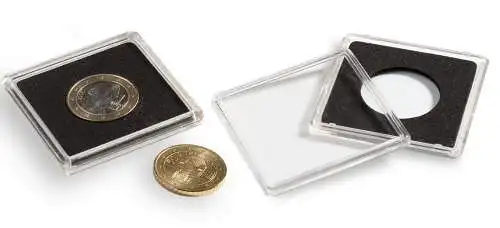 Leuchtturm, 10 eckige Münzkapsel QUADRUM, 35 mm