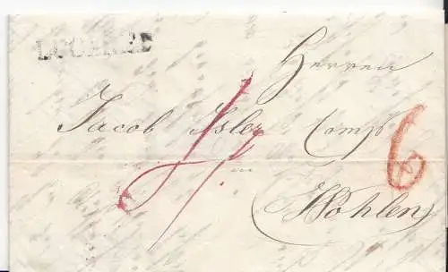 1831, Vorphilabrief Schweiz "Luzern" nach Wohlen
