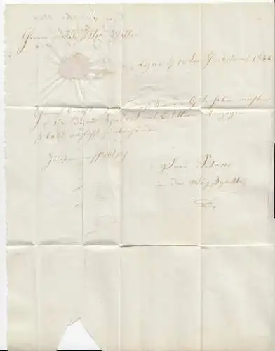 1844, Vorphilabrief Schweiz "Luzern" nach Wohlen